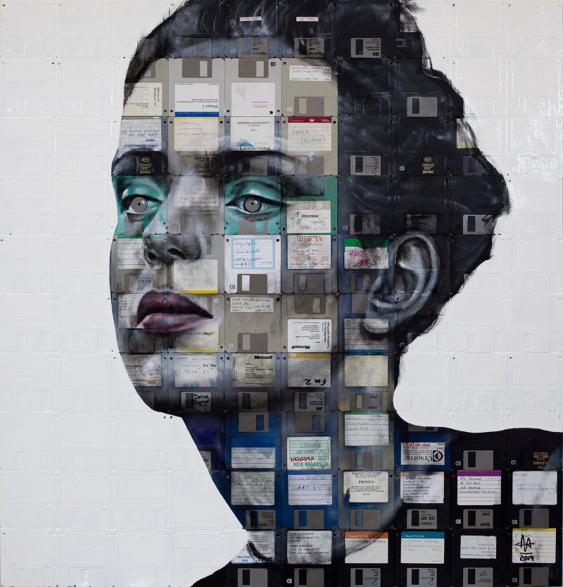 Illustration for article titled Timeless Portraits Created On Obsolete Floppy Disks And Film